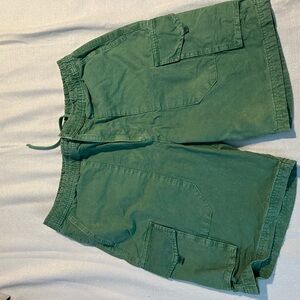 Zara Green Cargo Shorts